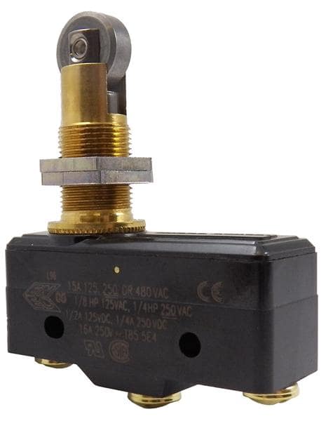 RADWELL BZ-2RQ18-A2-SUB Roller Plunger Limit Switch - 15A Panel Mount Microswitch